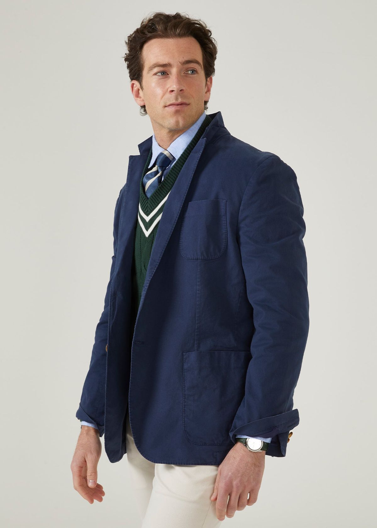 Slim-Fit Navy Blazer
